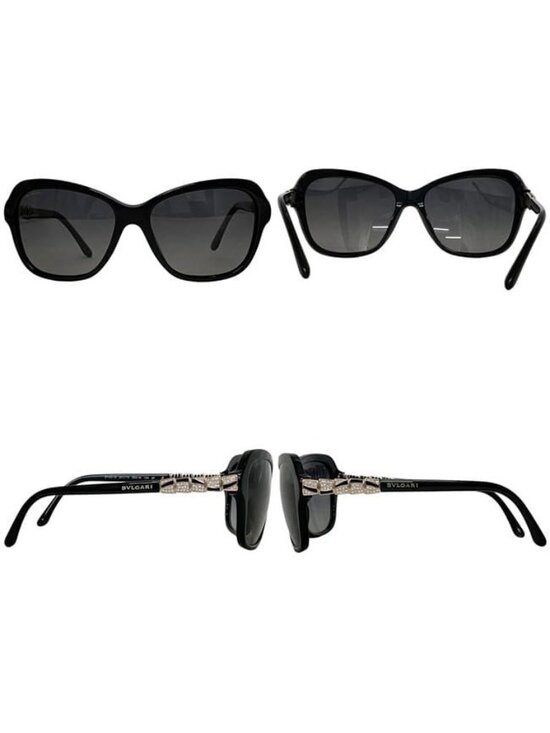 Bvlgari Sunglasses Black Serpenti Acetate Rhinestone Eyewear main image 10